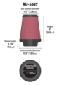 Picture of K&N Universal Clamp-On Air Filter 4in FLG - 6-1-2in B - 4-1-2in T - 8in H