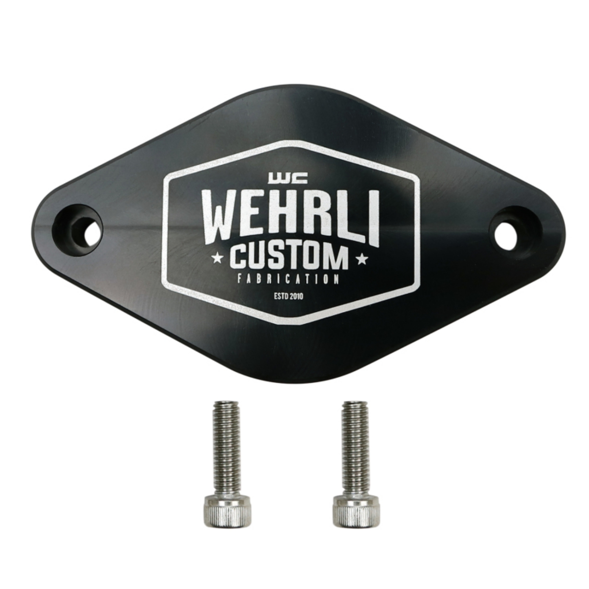 Picture of Wehrli 11-16 Chevrolet 6-6L LML Duramax Turbo Resonator Billet Block Off Plate