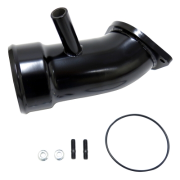 Picture of Wehrli 17-19 Chevrolet 6-6L L5P Duramax 3-5in Intake Horn w-PCV Port - Gloss Black