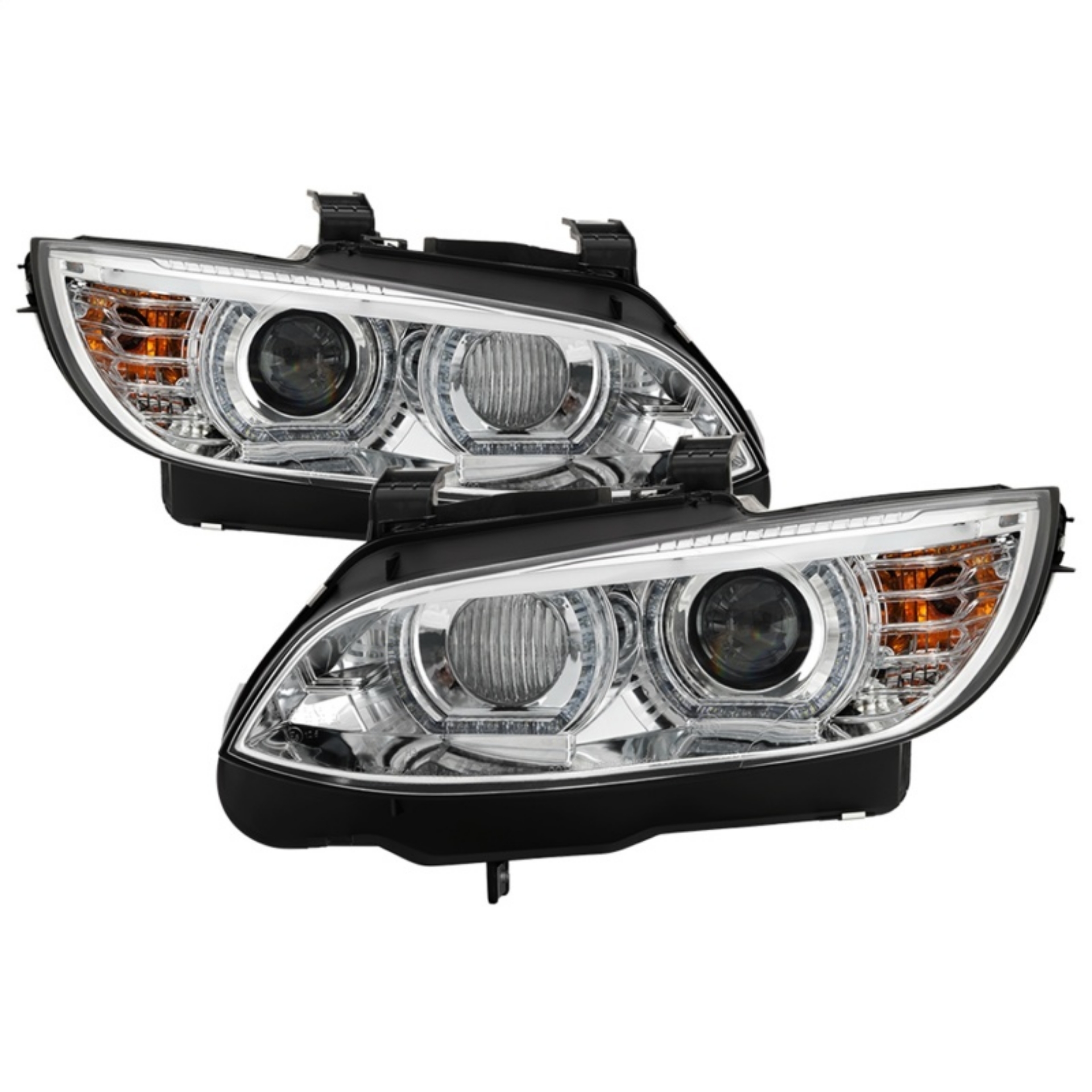 Picture of Spyder 08-10 BMW F92 3 Series Proj Headlight - High Beam H3 DRL LED - Chrome - PRO-YD-BMWE9208-DRL-C