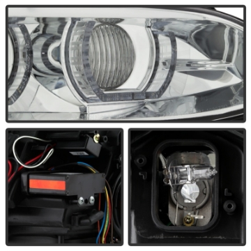 Picture of Spyder 08-10 BMW F92 3 Series Proj Headlight - High Beam H3 DRL LED - Chrome - PRO-YD-BMWE9208-DRL-C