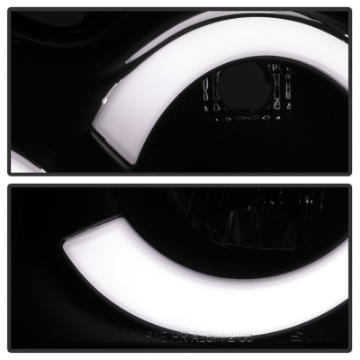 Picture of Spyder 05-07 Jeep Grand Cherokee - Light Bar Projector Headlights - Black - PRO-YD-JGC05V2-LB-BK