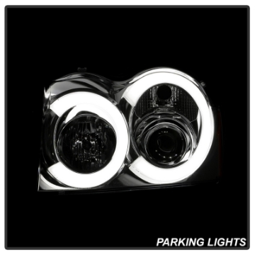 Picture of Spyder 05-07 Jeep Grand Cherokee - Light Bar Projector Headlights - Chrome - PRO-YD-JGC05V2-LB-C
