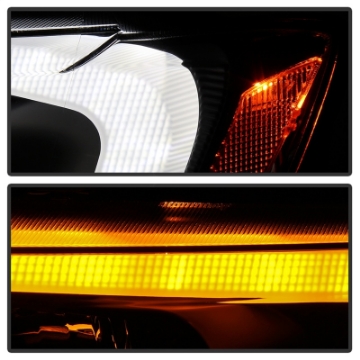 Picture of Spyder 11-13 Jeep Grand Cherokee - Light Bar Proj Headlights - Halo Model - Blk - PRO-YD-JGC11-LB-BK