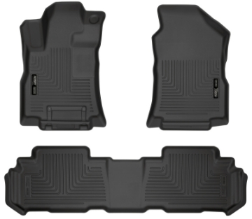 Picture of Husky Liners 19-23 Subaru Ascent Weatherbeater Black Front & 2nd Seat Floor Liners