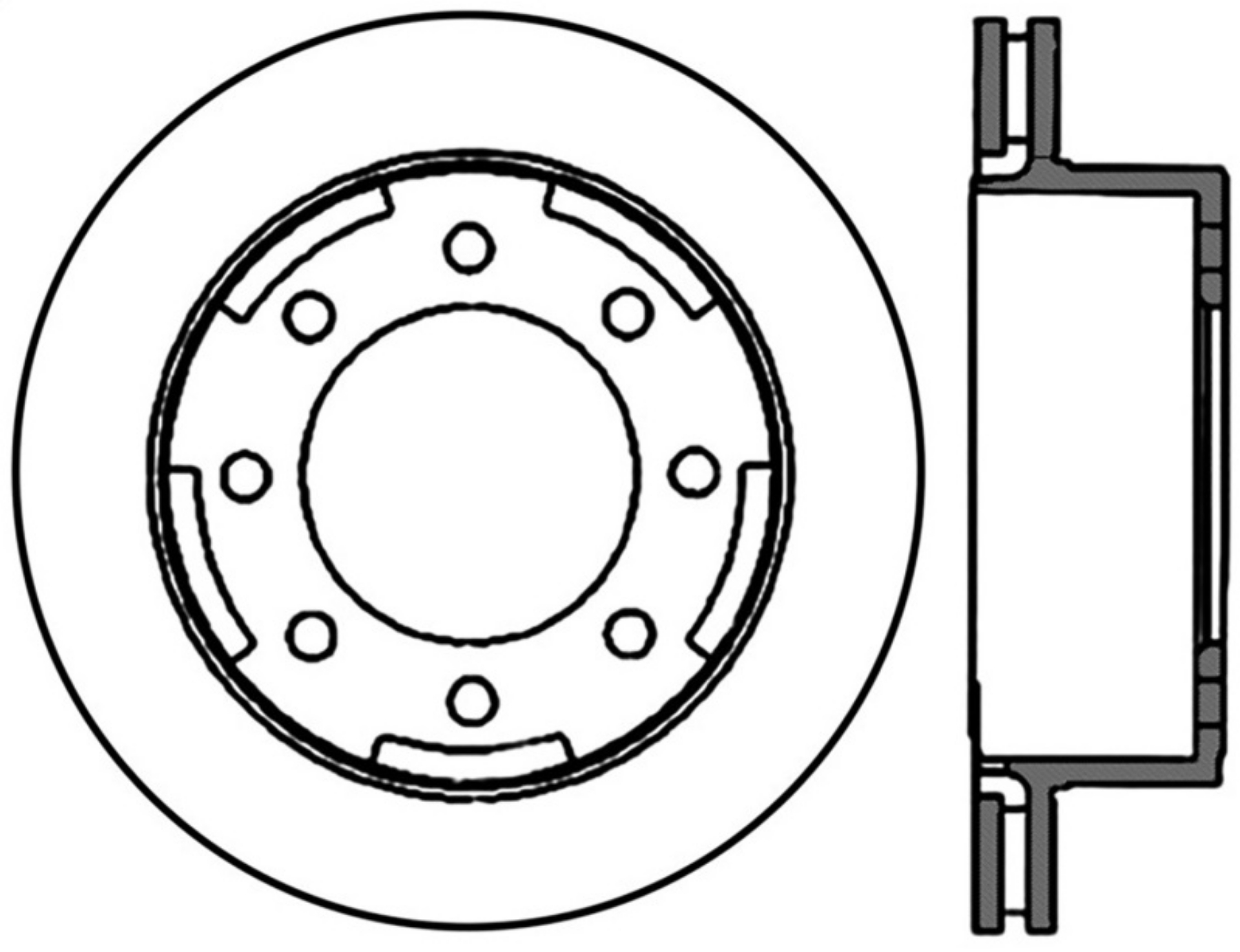 Picture of StopTech 00-13 Chevrolet Suburban 2500 Rear Left Drilled SportStop Cryo Rotor