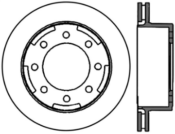 Picture of StopTech 00-13 Chevrolet Suburban 2500 Rear Left Drilled SportStop Cryo Rotor