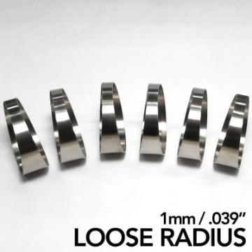 Picture of Ticon Industries 1-5in 7-5 Degree 2-25in CLR Loose Radius 1mm Wall Titanium Pie Cuts - 6pk