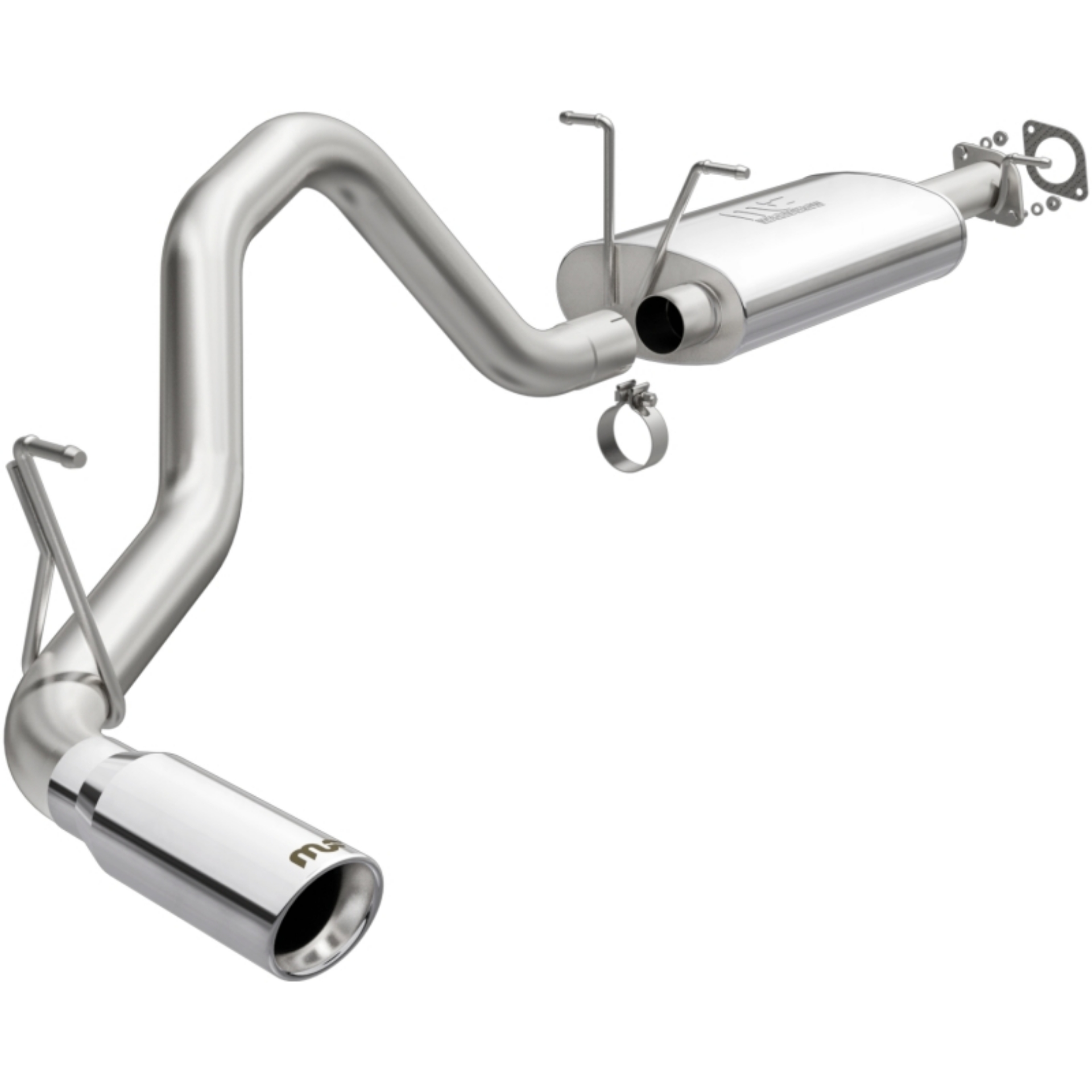 Picture of MagnaFlow 2019 Ram 1500 3-6L Street Series Cat-Back Exhaust Rear Side Exit w-Polished Tip