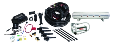 Picture of Air Lift Performance 3H 3-8 Air Line 4 Gal 7-Port  Raw Aluminum Tank VIAIR 444C Comp