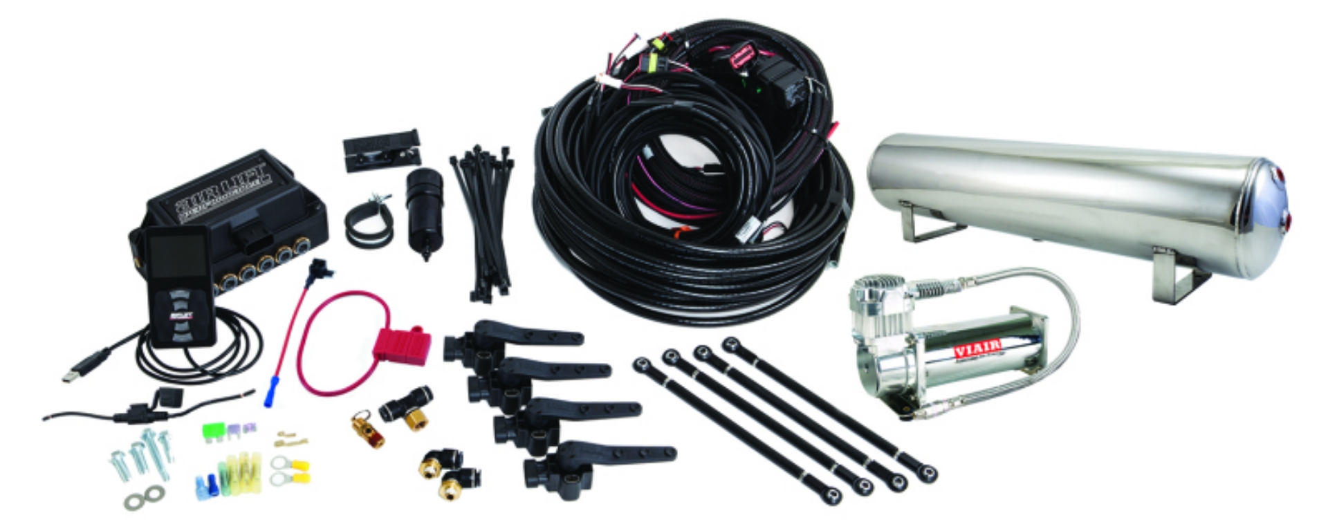 Picture of Air Lift Performance 3H 1-4 Air Line 4 Gal 5-Port  Polished Aluminum Tank VIAIR 444C Comp
