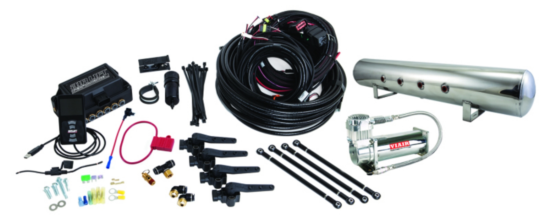 Picture of Air Lift Performance 3H 1-4 Air Line 5 Gal  Polished Aluminum Tank VIAIR 444C Comp