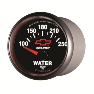 Picture of Autometer GM Bowtie Black 2-1-16in 100-250 F Pedestal Electronic Water Temp Gauge