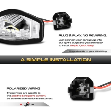 Picture of xTune 09-18 Honda Fit LED License Plate Bulb Assembly White 5500K LAC-LP-HODY08 - Pair