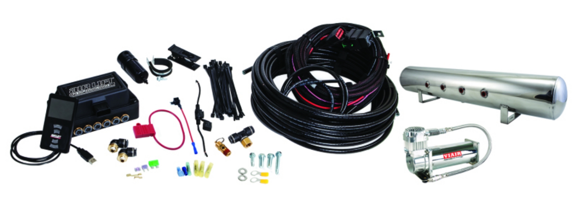 Picture of Air Lift Performance 3P 1-4 Air Line 5 Gal  Polished Aluminum Tank VIAIR 444C Comp