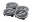 Picture of fifteen52 Super Touring Chicane-Podium Center Cap Set of Four - Black-Chrome