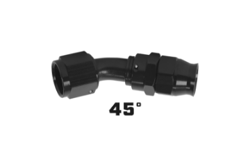 Picture of Aeromotive PTFE Hose End - AN-06 - 45 Deg - Black Anodized