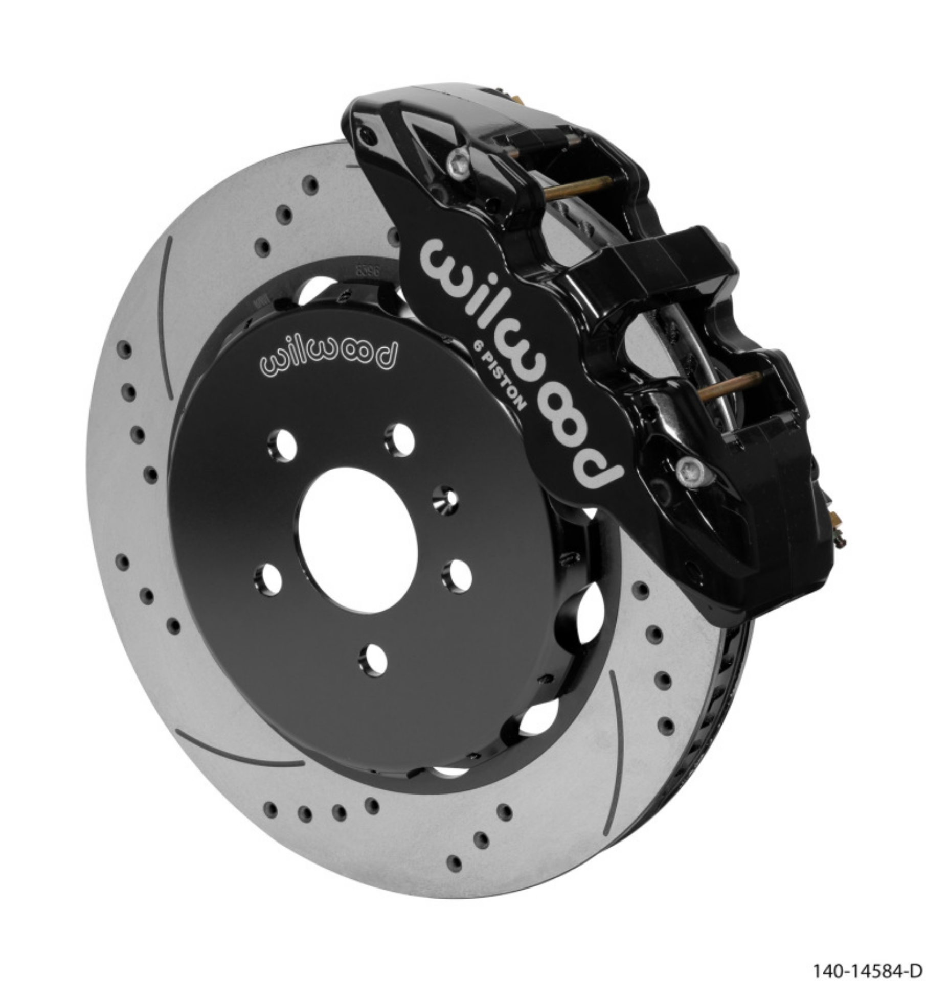 Picture of Wilwood AERO6 Front Kit 14-00in BBK - 08-12 Audi A4-A5-S5 - SRP Drilled & Slotted Rotor