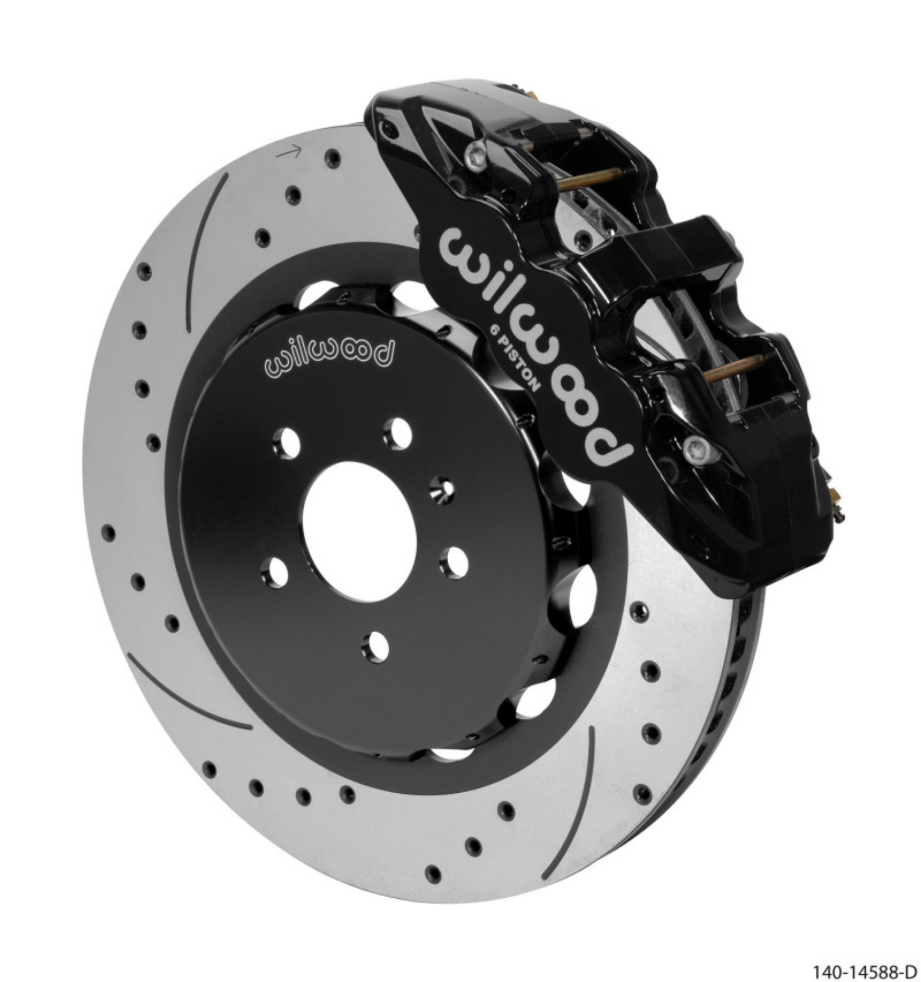 Picture of Wilwood AERO6 Front Kit 15-00in BBK - 08-12 Audi A4-A5-S5 - Drilled & Slotted Rotor