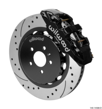 Picture of Wilwood AERO6 Front Kit 15-00in BBK - 08-12 Audi A4-A5-S5 - Drilled & Slotted Rotor