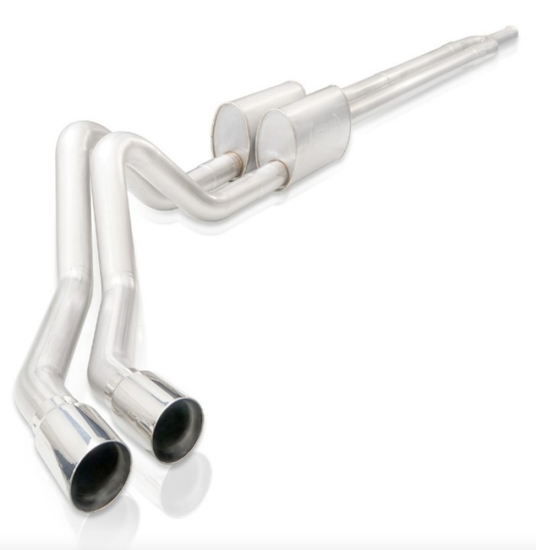 Picture of Stainless Works 2019+ Chevrolet Silverado 5-3L 3in Redline Catback Factory Conct Dual Polished Tip
