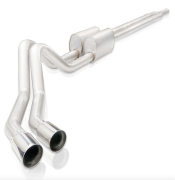 Picture of Stainless Works 2019+ Chevrolet Silverado 5-3L 3in Redline Catback Factory Conct Dual Polished Tip