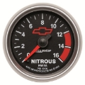 Picture of Autometer GM Bowtie Black 2-1-16in 0-1600 PSI Nitrous Pressure - Digital Stepper Motor