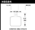 Picture of Hawk Aerospace Single Dynalite 12mm Thickness HPS Street Brake Pads