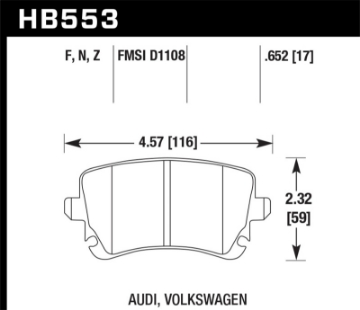 Picture of Hawk 07-11 Audi S6 HPS 5-0 Rear Brake Pads