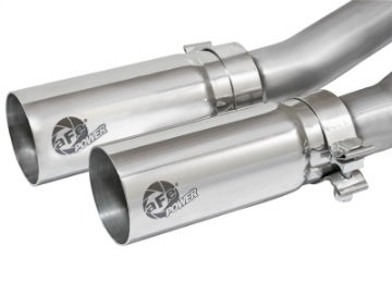 Picture of aFe Rebel Series CB Middle-Side Exit SS Exhaust w- Polished Tips 09-16 GM Silverado-Sierra V6-V8