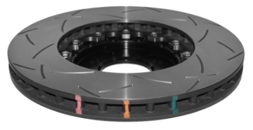 Picture of DBA 06-14 Mazdaspeed 3 Front Slotted 5000 Series 2 Piece Rotor Assembled w- Black Hat