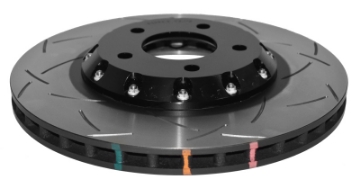 Picture of DBA 06-14 Mazdaspeed 3 Front Slotted 5000 Series 2 Piece Rotor Assembled w- Black Hat