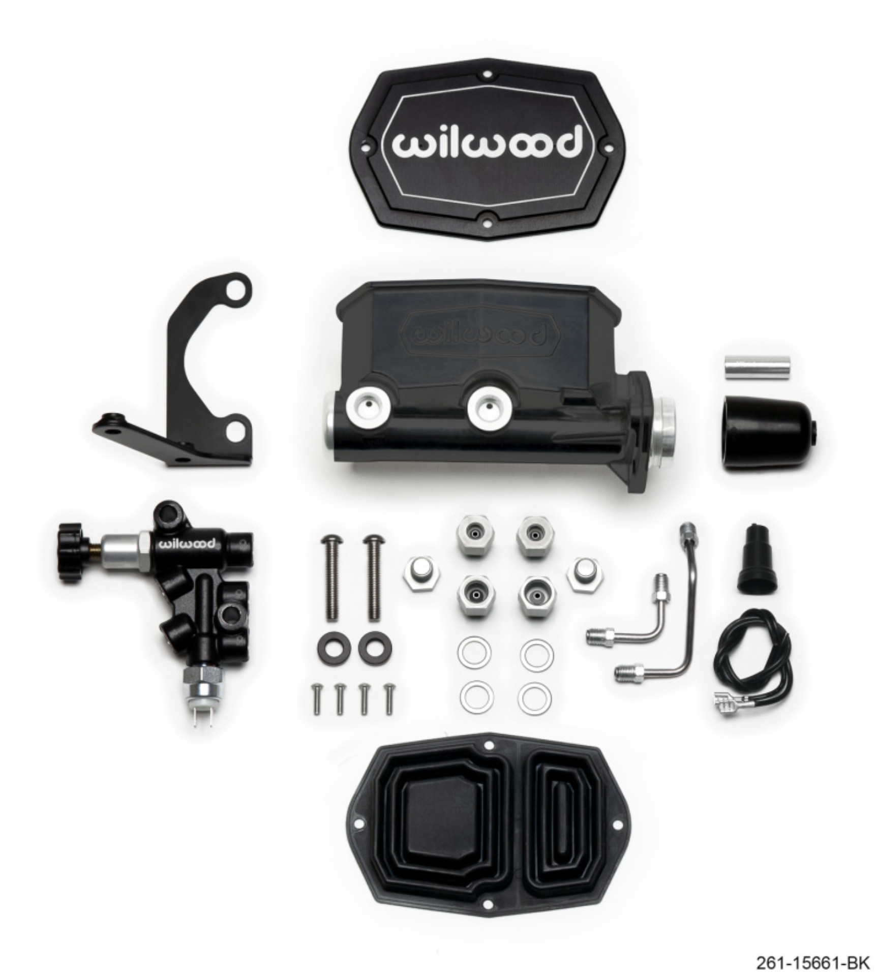 Picture of Wilwood Compact Tandem M-C - 1in Bore w-RH Bracket and Valve - Black