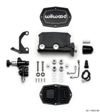 Picture of Wilwood Compact Tandem M-C - 1-12in Bore w-RH Bracket and Valve - Black
