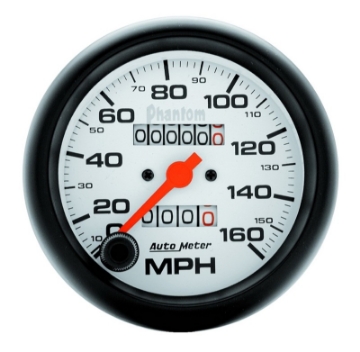 Picture of Autometer Phantom 3-3-8in 160MPH Speedometer Gauge - Mechanical Full Sweep