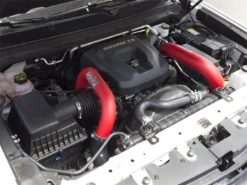 Picture of aFe BladeRunner 2-5in Red IC Tube Hot Side w- Coupling & Clamp Kit 2016 GM Colorado-Canyon 2-8L
