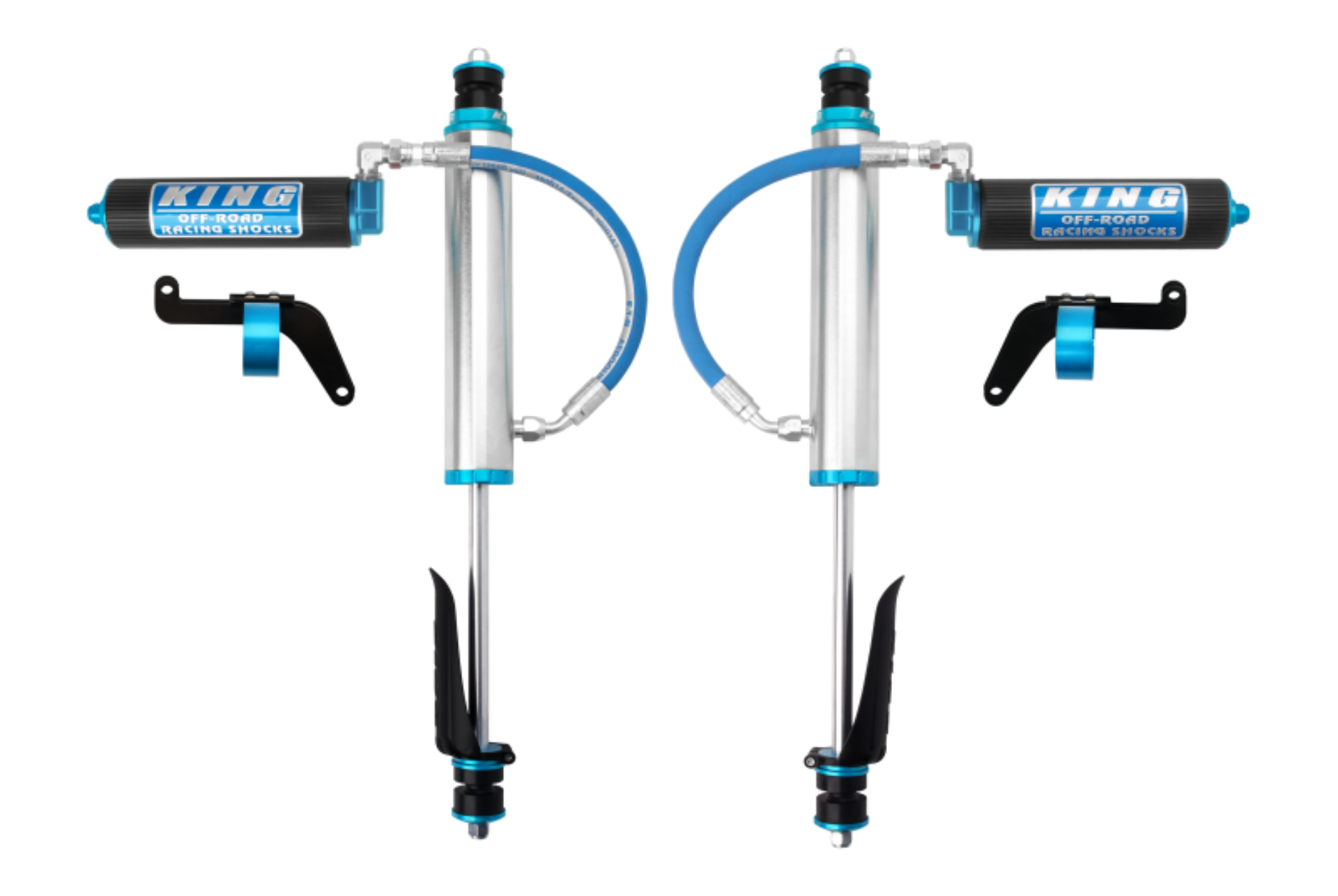 Picture of King Shocks 1997+ Nissan Patrol Y61 Front 2-5 Dia Shock Remote 2-5 Fin Res 6in Lift w-Brkt Pair