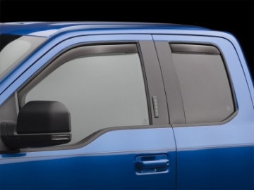 Picture of WeatherTech 2015+ Ford F-150 SuperCab Front and Rear Side Window Deflectors - Dark Smoke