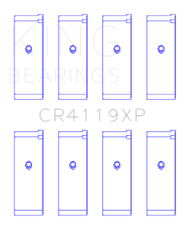 Picture of King Mitsubishi 4G91-4G92-4G93 16V Size 0-25mm XP - Series Performance Rod Bearing Set