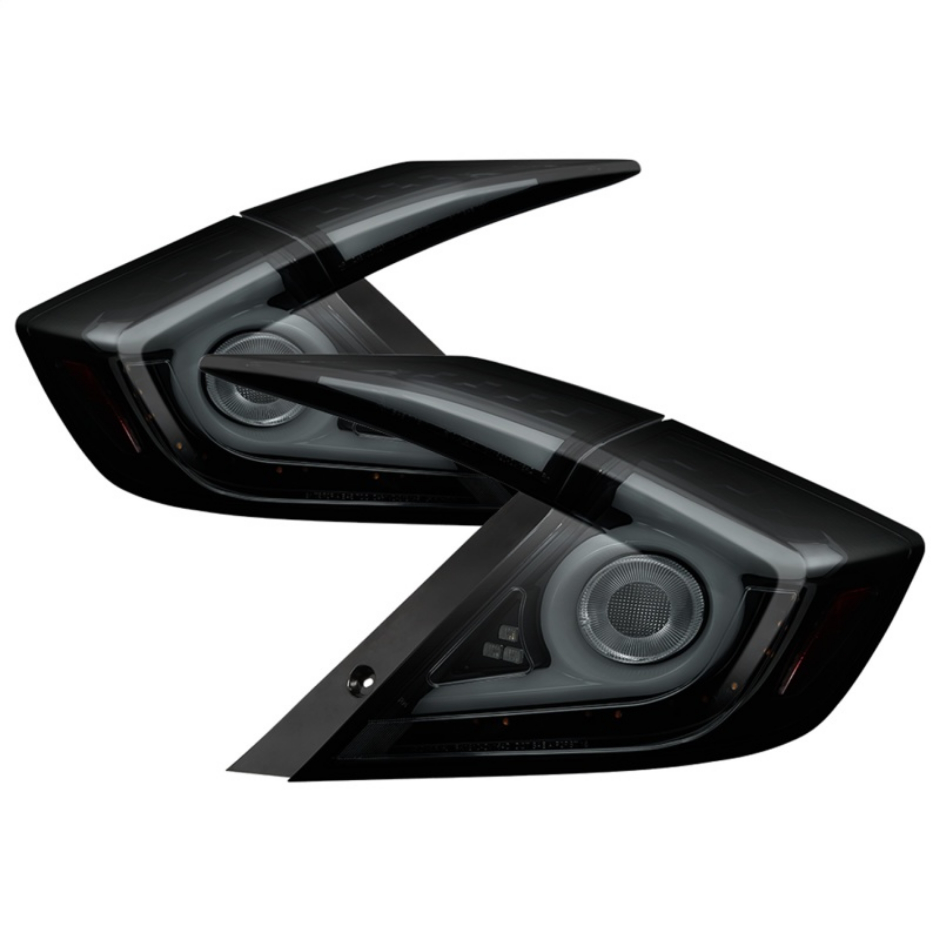 Picture of Spyder 16-18 Honda Civic 4 Door Light Bar LED Tail Lights - Black Smoke ALT-YD-HC164D-LB-BSM