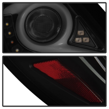 Picture of Spyder 16-18 Honda Civic 4 Door Light Bar LED Tail Lights - Black Smoke ALT-YD-HC164D-LB-BSM