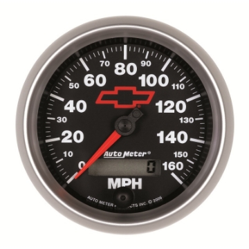 Picture of Autometer Speedometer 3-3-8in, 0-160 MPH, Elec- Programmable - Bowtie Black