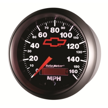 Picture of Autometer Speedometer 3-3-8in, 0-160 MPH, Elec- Programmable - Bowtie Black