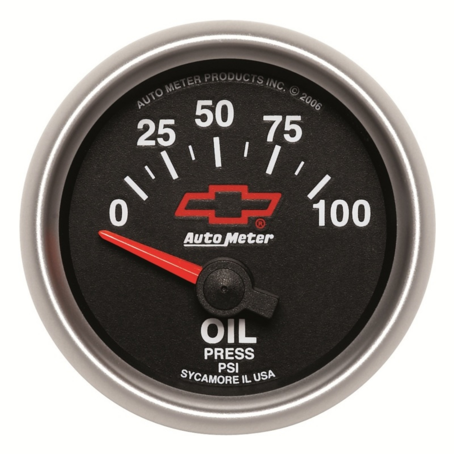 Picture of Autometer Oil Pressure 2-1-16, 0-100 PSI - Red Bowtie