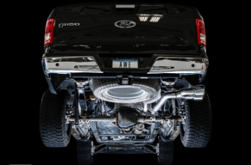 Picture of AWE Tuning 2015+ Ford F-150 0FG Single Exit Performance Exhaust System w-4-5in Chrome Silver Tips