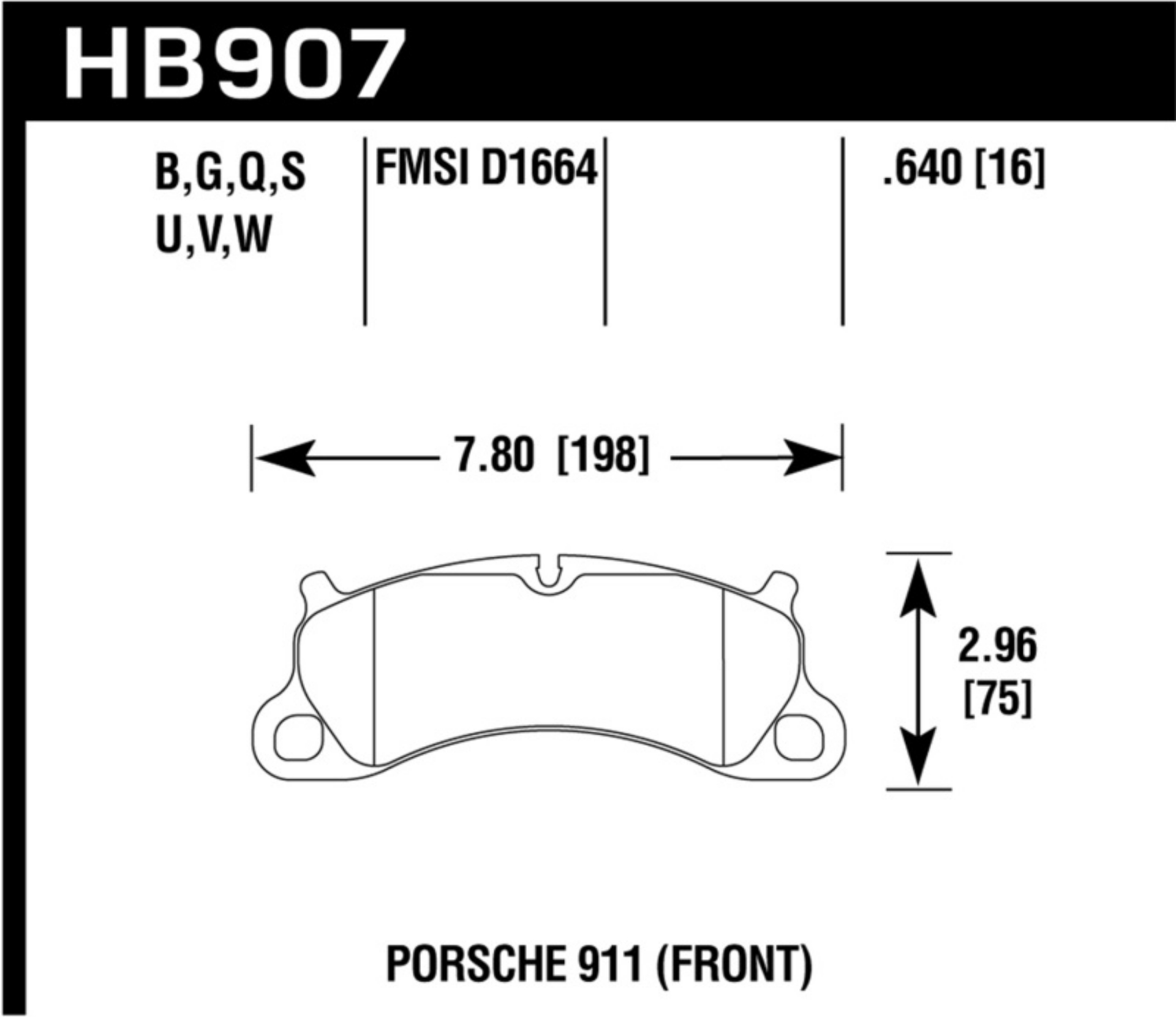 Picture of Hawk 12-16 Porsche 911 Carrera S HP+ Front Brake Pads
