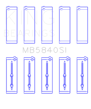 Picture of King Engine Bearings Chrysler-Dodge Gen 3 Hemi 5-7L-6-1L-6-4L Crankshaft Main Bearing Set Set of 5