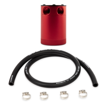 Picture of Mishimoto Compact Baffled Oil Catch Can - 2-Port - Red