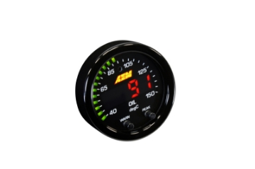Picture of AEM X-Series Temperature 100-300F Gauge Kit ONLY Black Bezel and Water Temp- Faceplate