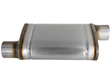 Picture of aFe MACH Force-Xp 409 SS Muffler 3in ID Offset-Offset x 4in H x 9in W x 14in L - Oval Body